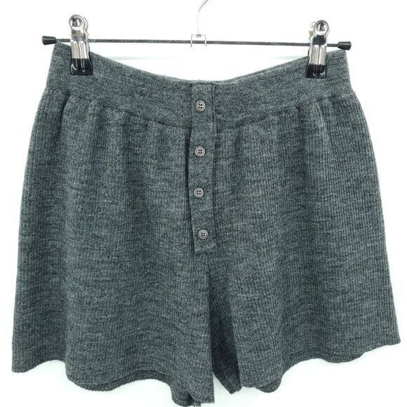 Zara Wool-Blend Knit Lounge Shorts S/M Gray - Picture 1 of 15